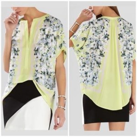 BCBGMaxAzria Tops - BCBG Ayanna Oversized Floral Printed Top NWOT